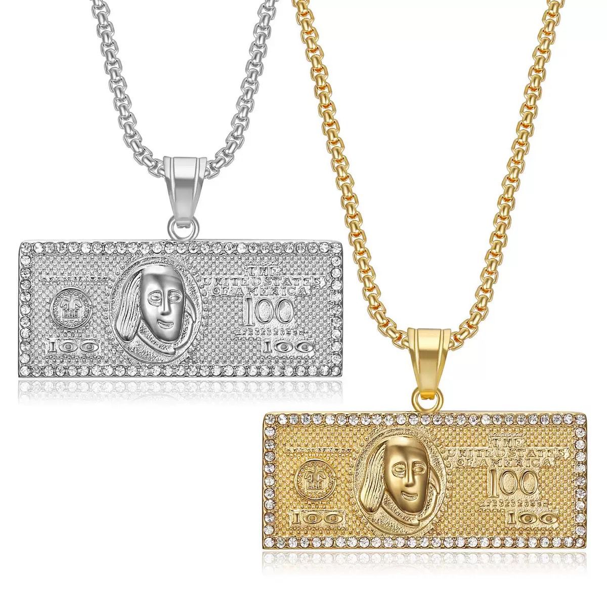 Dollar ( Pendant + Chain) - Titanium
