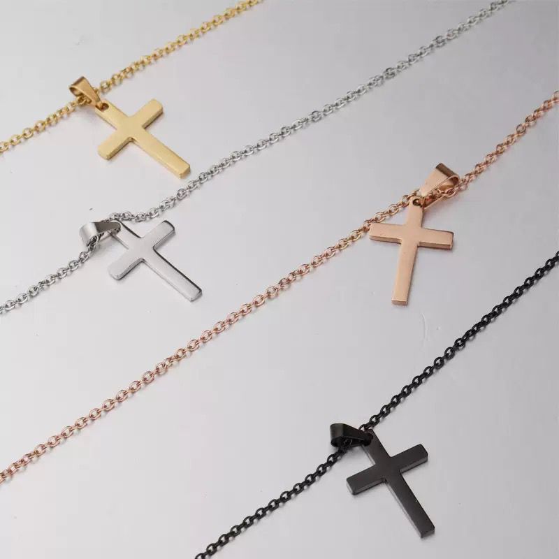 Sleek Minimal Cross Pendant