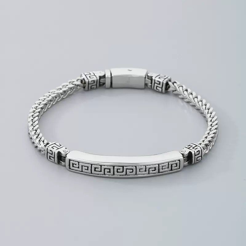 Men’s Spiga Bracelet - 18k White Gold Plating