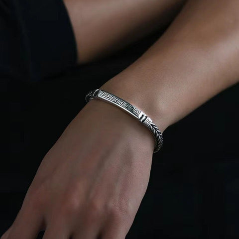 Men’s Spiga Bracelet - 18k White Gold Plating