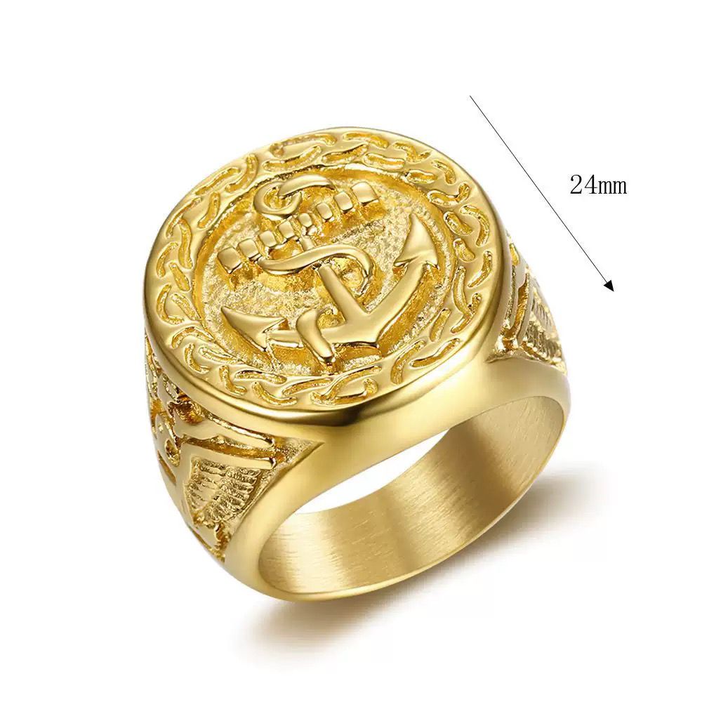 Classic Anchor Ring - 18K Gold Plated