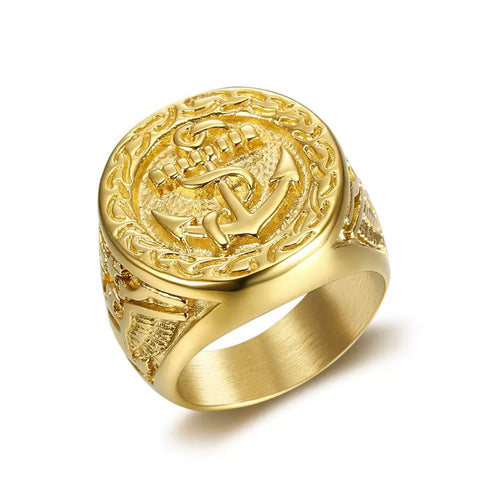 Classic Anchor Ring - 18K Gold Plated