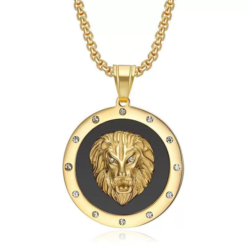 Roaring Lion Power Pendant & Chain (18k Gold Plated)
