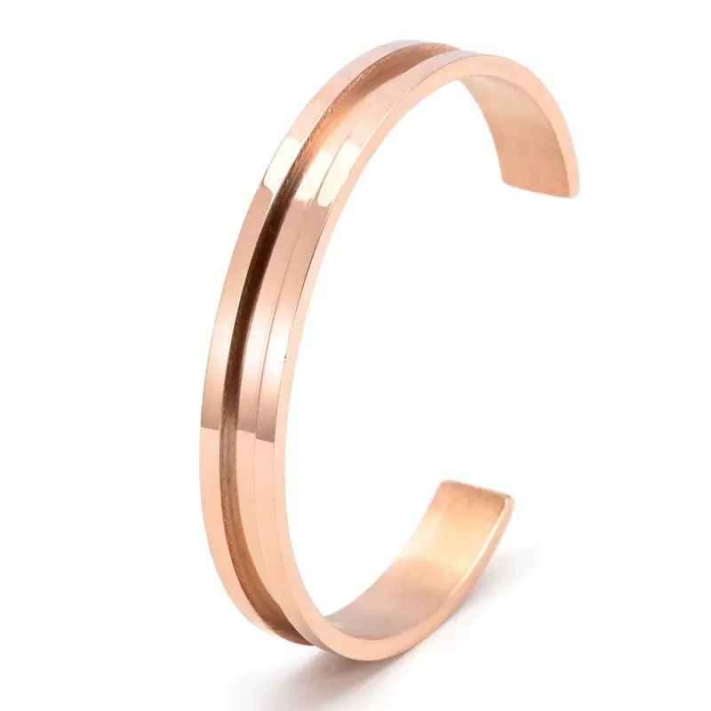 Men's Cuff Bracelet - 18k Gold Plated