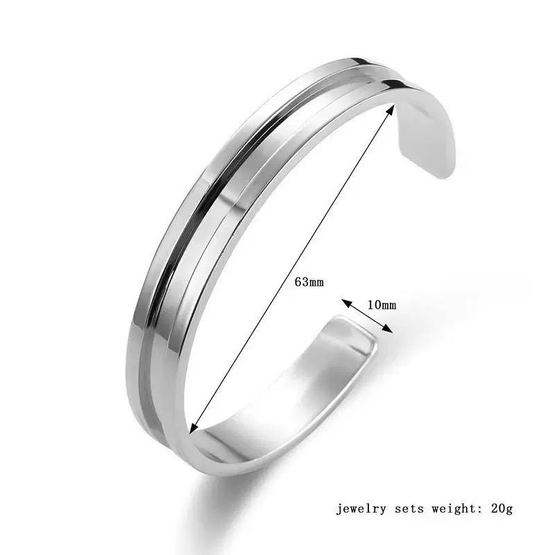 Men's Cuff Bracelet - 18k Gold Plated