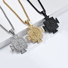 Men's Pendant & Chain - 18K Gold Plated