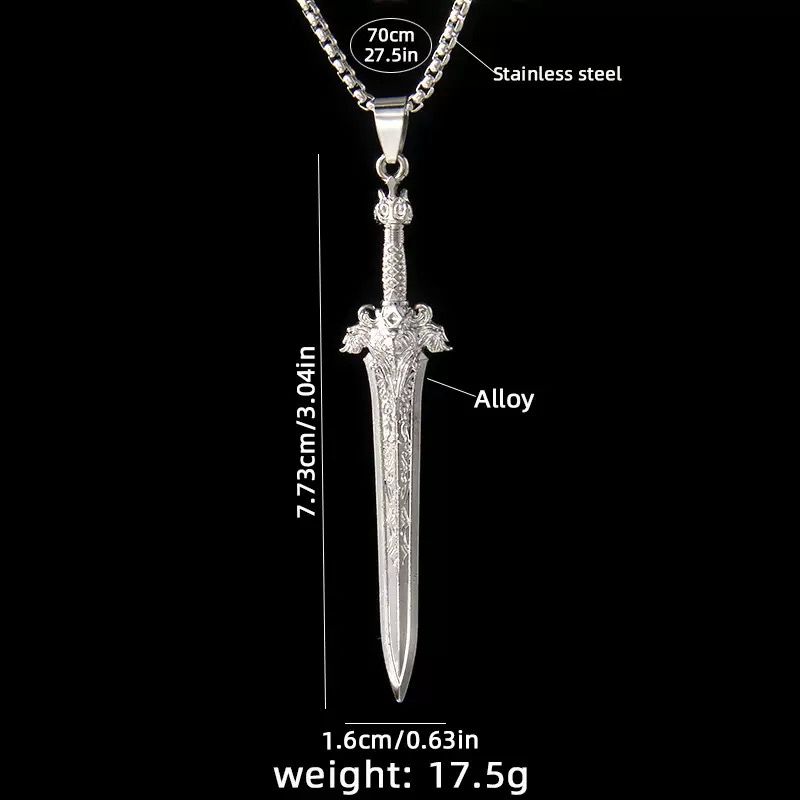 Retro Sword Pendant and Chain