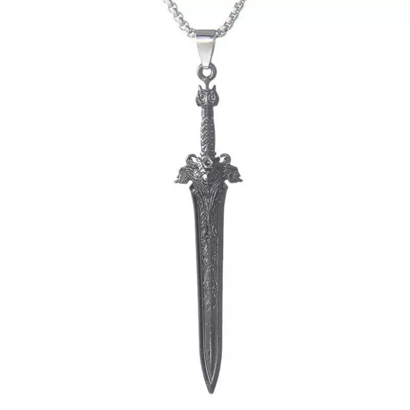 Retro Sword Pendant and Chain