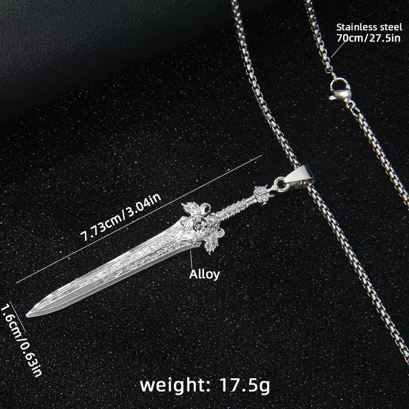 Retro Sword Pendant and Chain