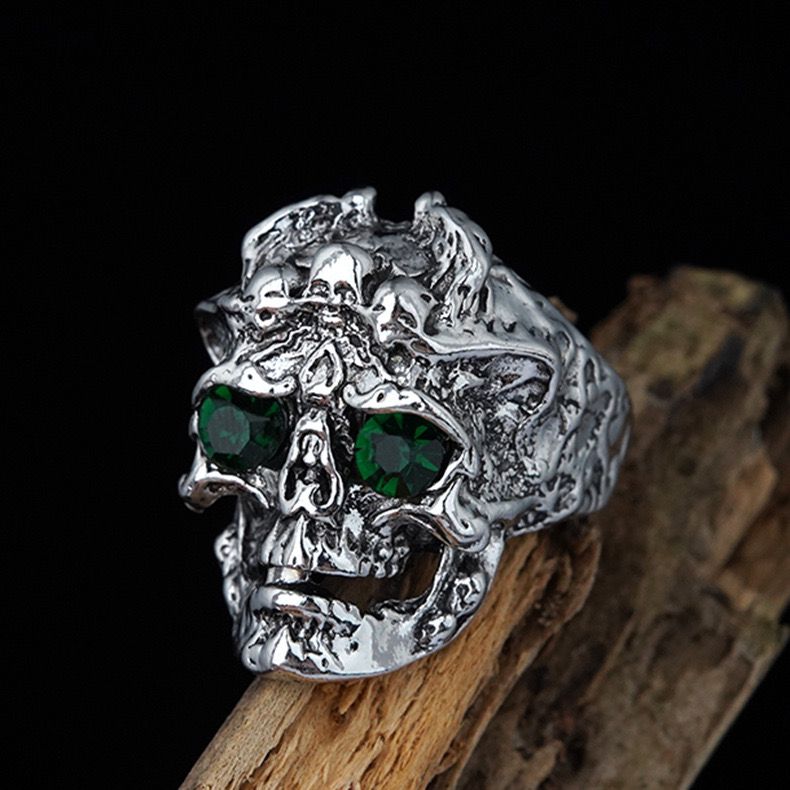 Skull Diamond Eyes Ring