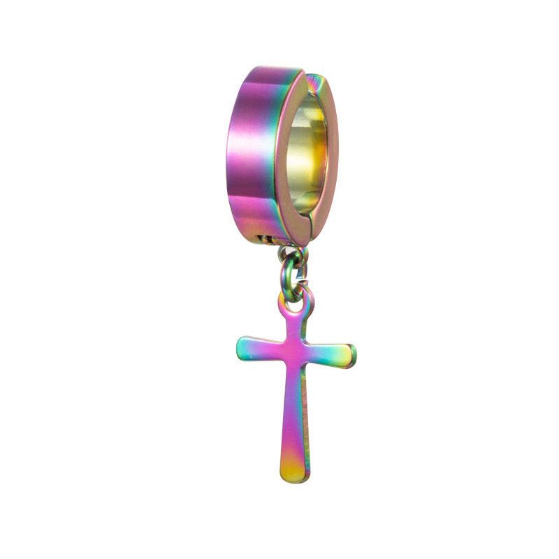 Iconic Cross Men'S Earring