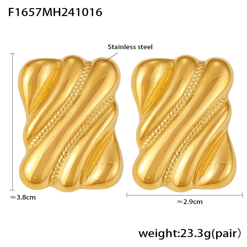 Modern square hoop earrings