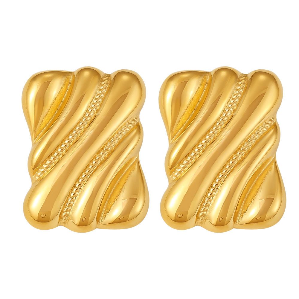 Modern square hoop earrings