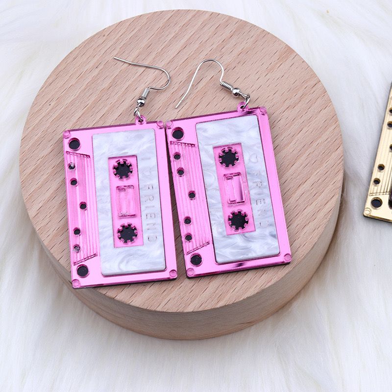 Retro Vibe Cassette Earrings