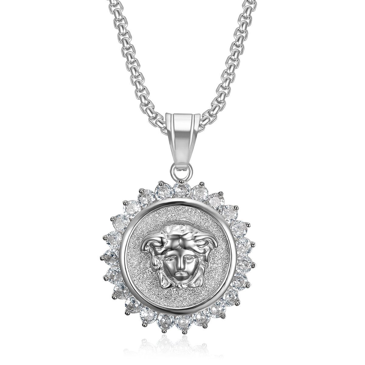Titanium Medusa (Pendant + Chain) - 18k Gold Plated