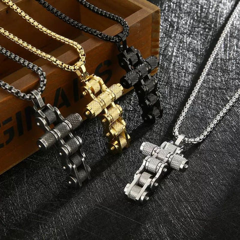 Cross ( Chain + Pendant) - Titanium - 18K Gold Plating