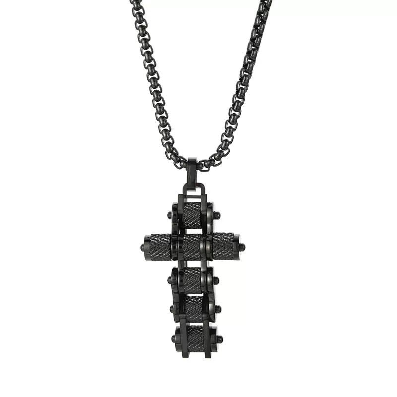Cross ( Chain + Pendant) - Titanium - 18K Gold Plating