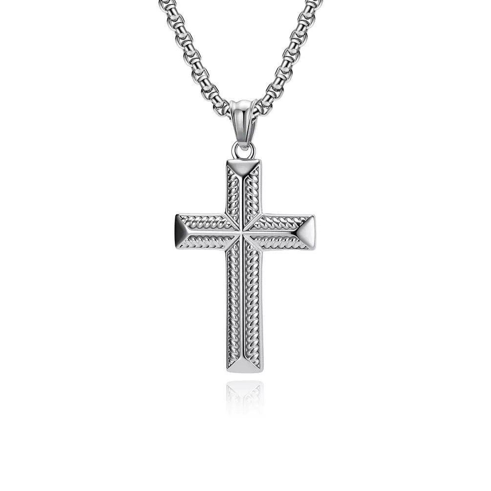 Black Cross Pendant + Chain
