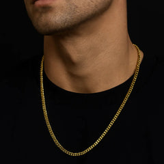 Sleek Cuban Link Chain (18K Gold Plating) - 4 MM