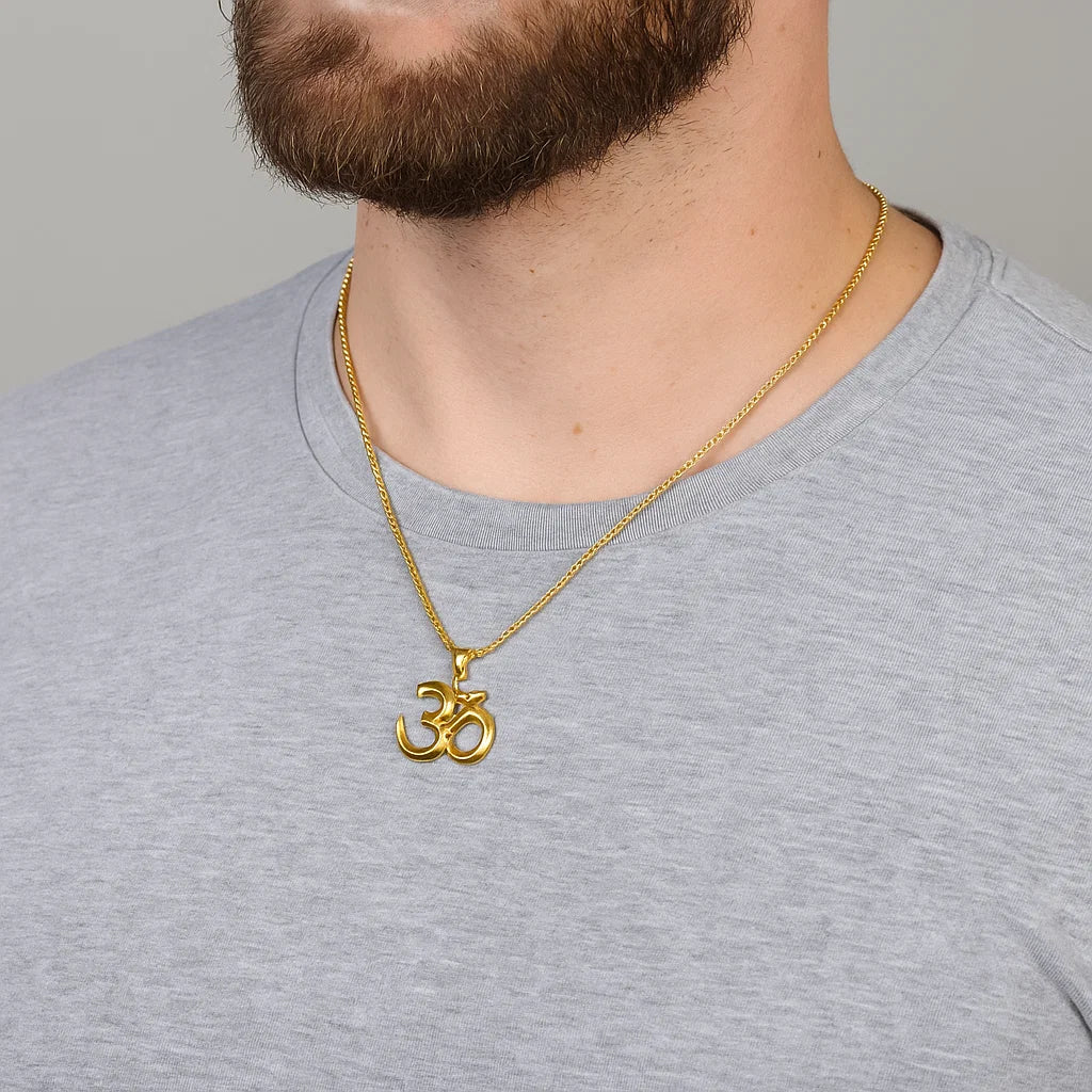 DIVINE OM (PENDANT + CHAIN) - 18K Gold Plated