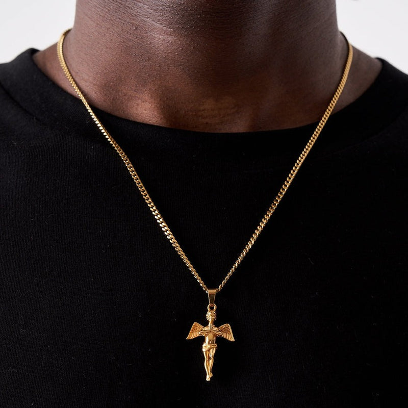 CHERUB (GOLD) PENDANT+CHAIN