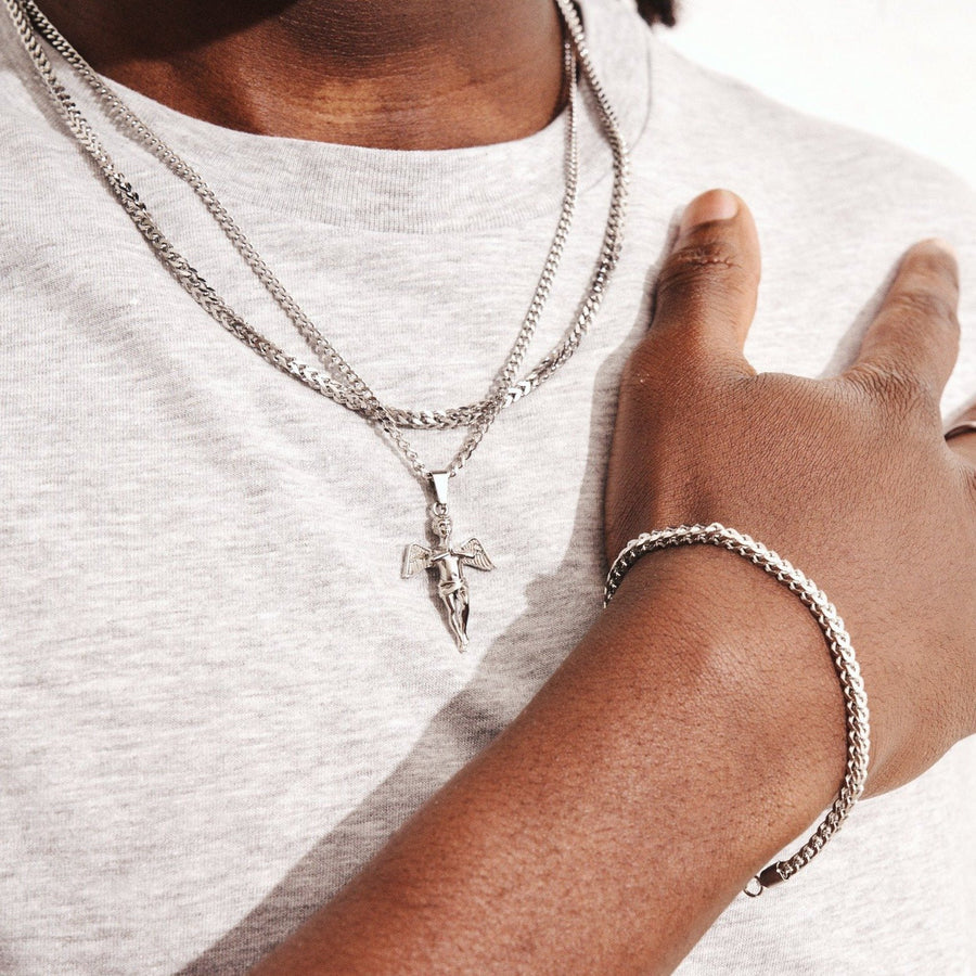 CHERUB (SILVER) PENDANT+CHAIN