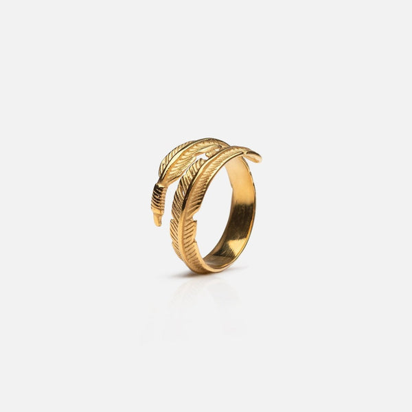 FEATHER RING (GOLD)