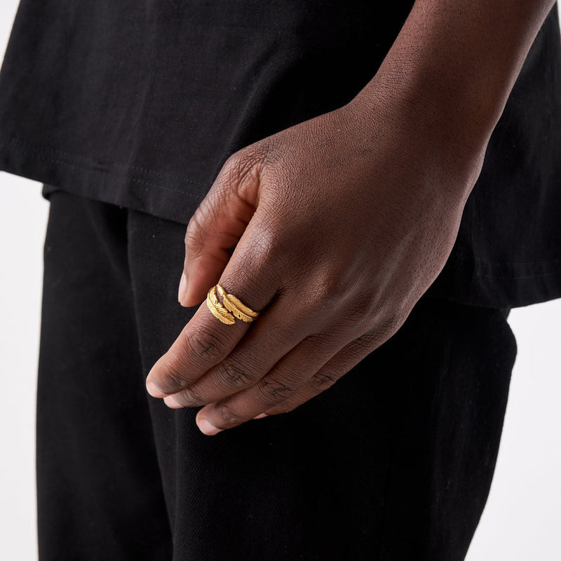 FEATHER RING (GOLD)