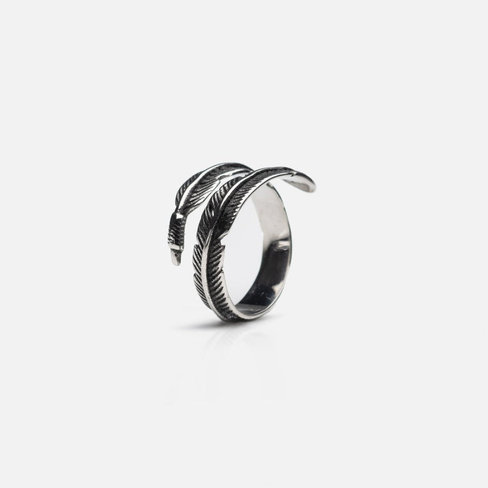 FEATHER RING (silver)