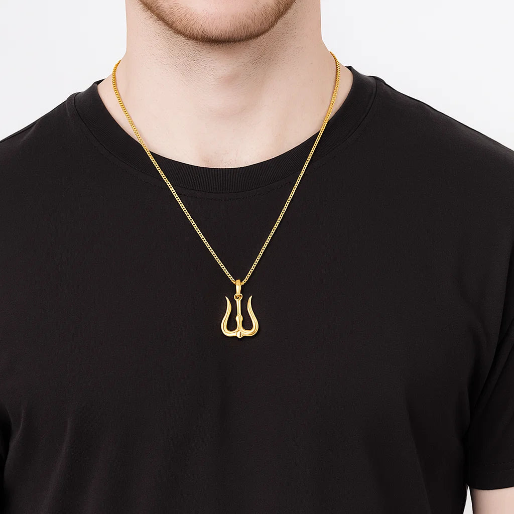 TRISUL (PENDANT+CHAIN) - 18K GOLD PLATED