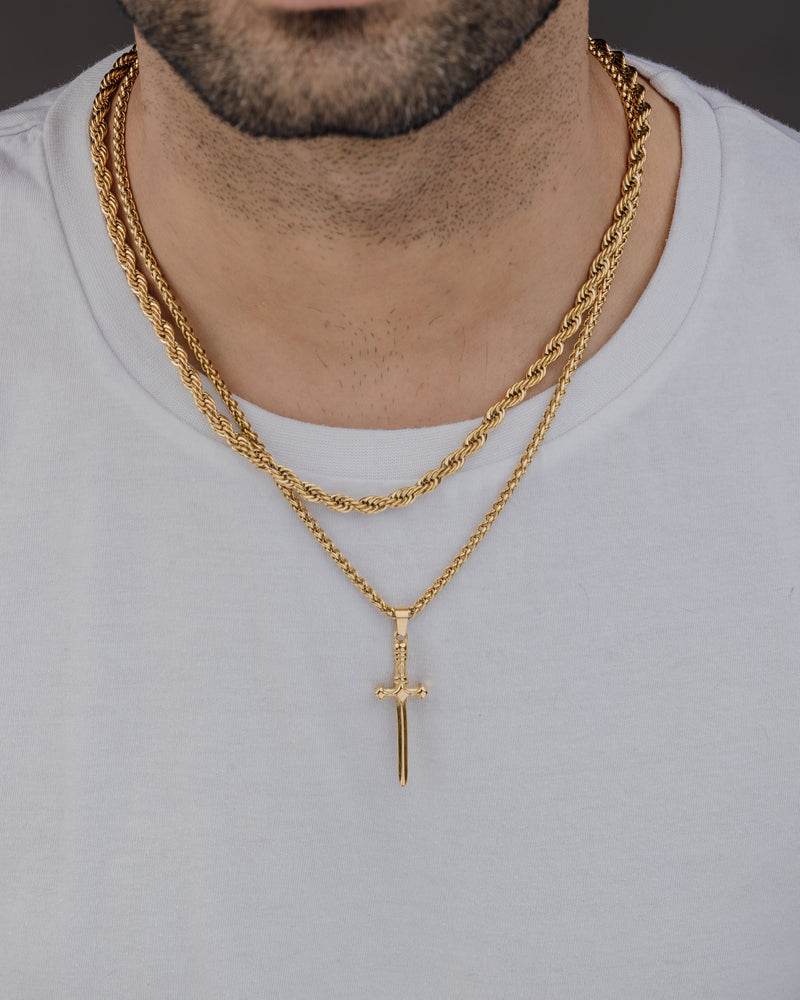 DAGGER (GOLD) Pendant+ Chain