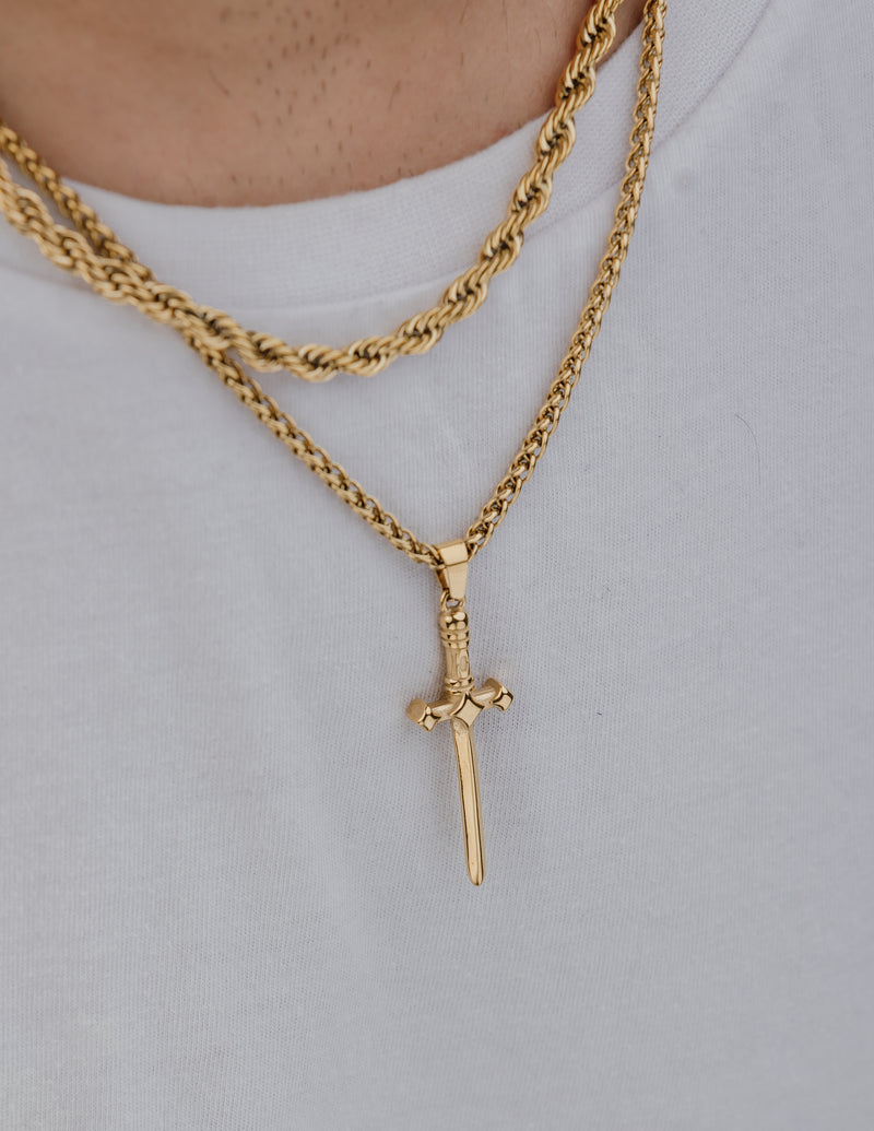 DAGGER (GOLD) Pendant+ Chain