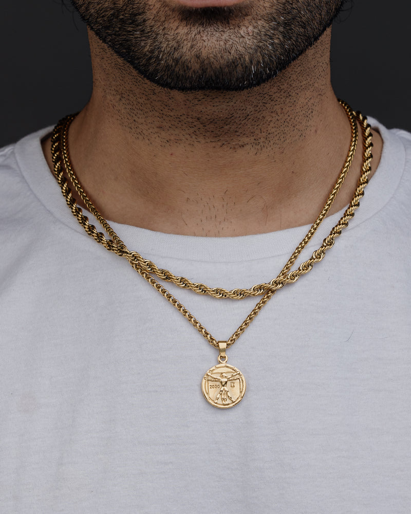 VITRUVIAN (GOLD) Pendant+ Chain