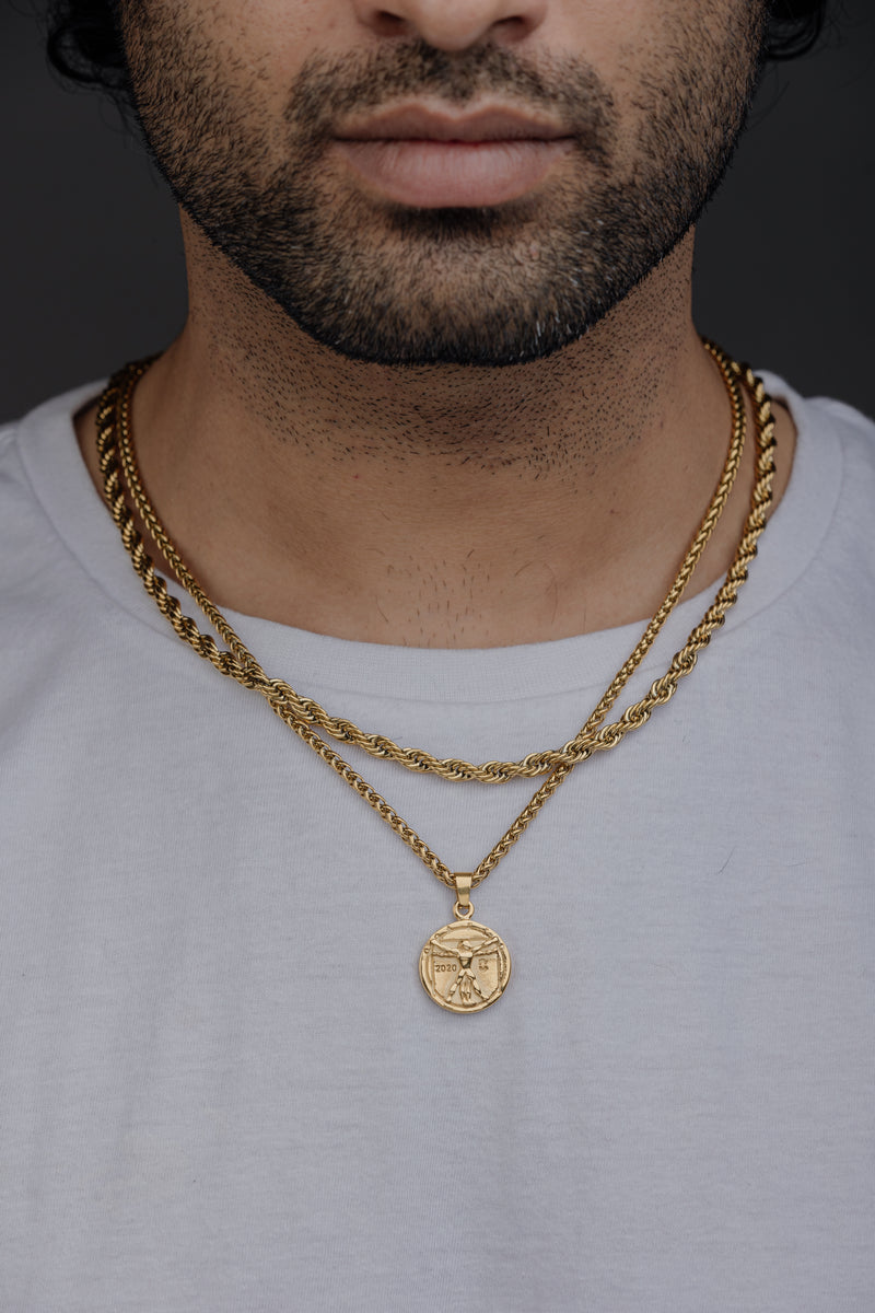 VITRUVIAN (GOLD) Pendant+ Chain