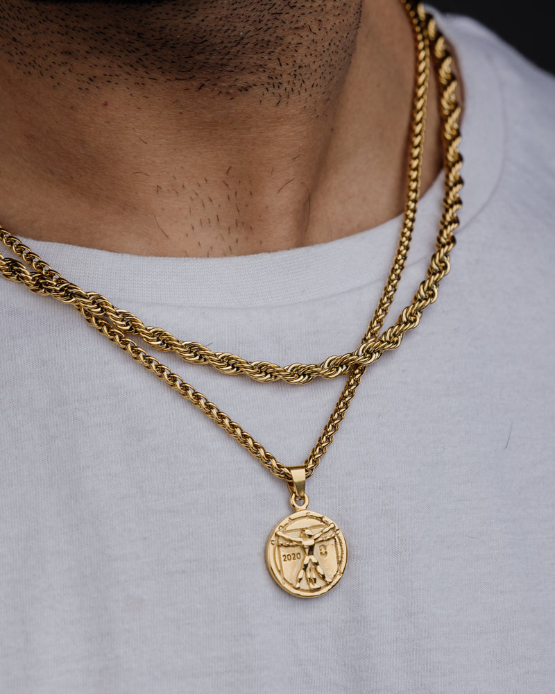 VITRUVIAN (GOLD) Pendant+ Chain