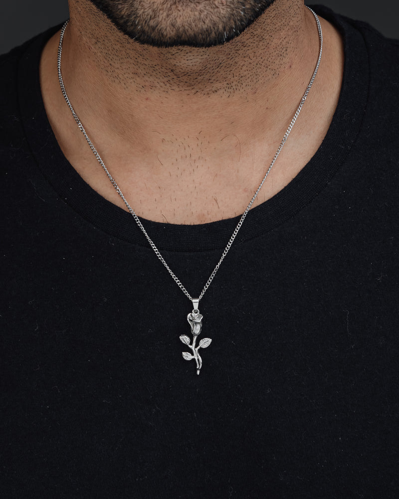 ROSE (SILVER) Pendant+ Chain