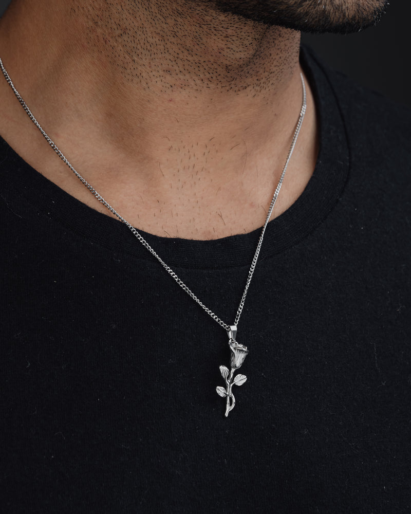 ROSE (SILVER) Pendant+ Chain