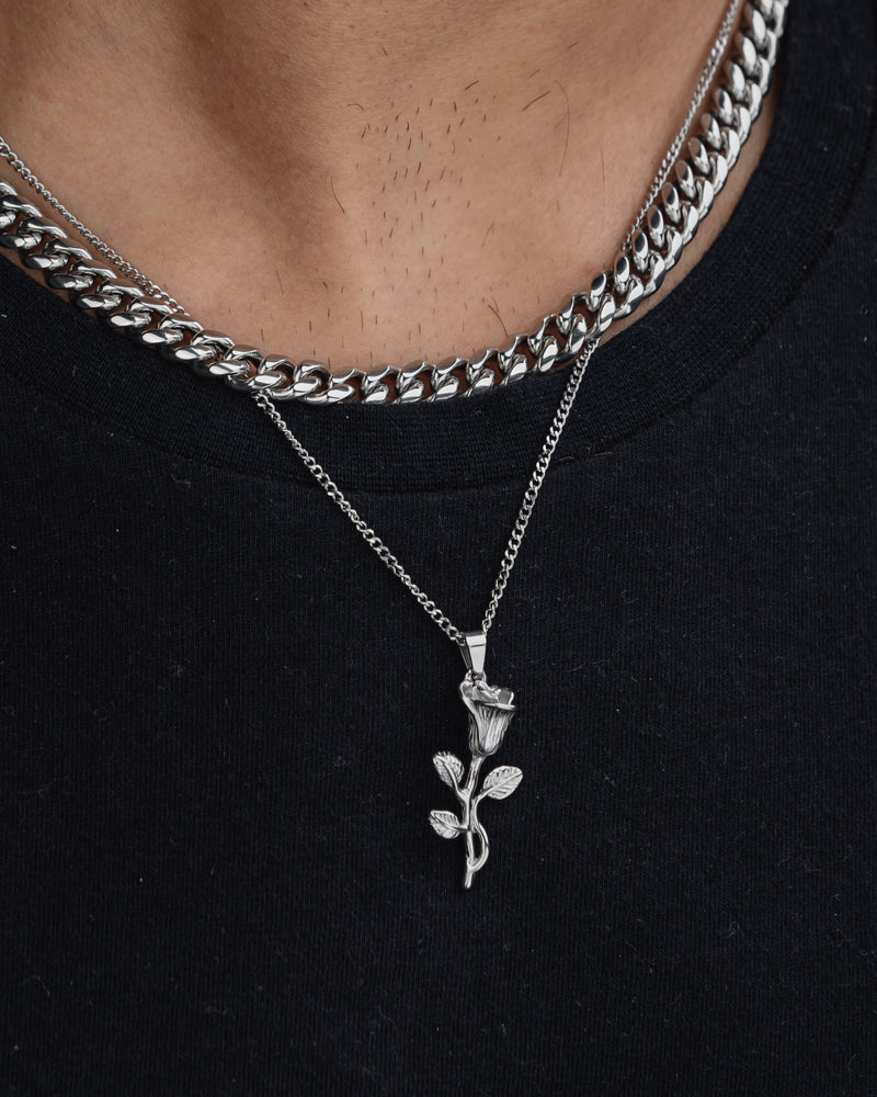 ROSE (SILVER) Pendant+ Chain