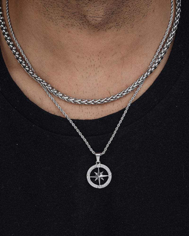 NORTH STAR (SILVER) Pendant+ Chain