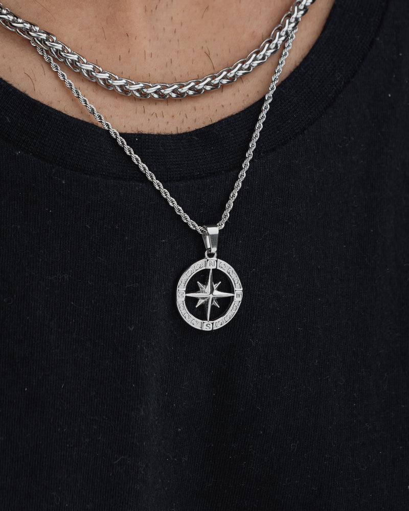 NORTH STAR (SILVER) Pendant+ Chain