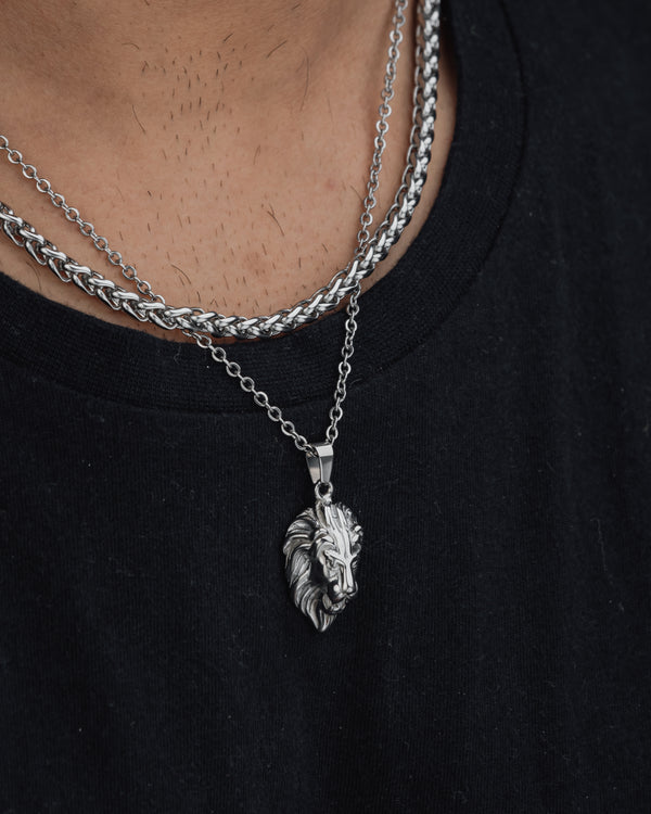 LION (SILVER) Pendant+ Chain