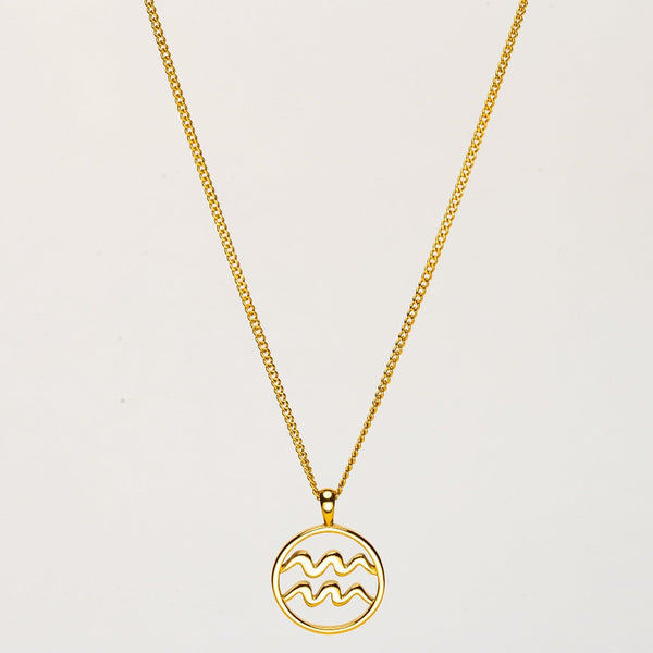 AQUARIUS (GOLD) Pendant+ Chain
