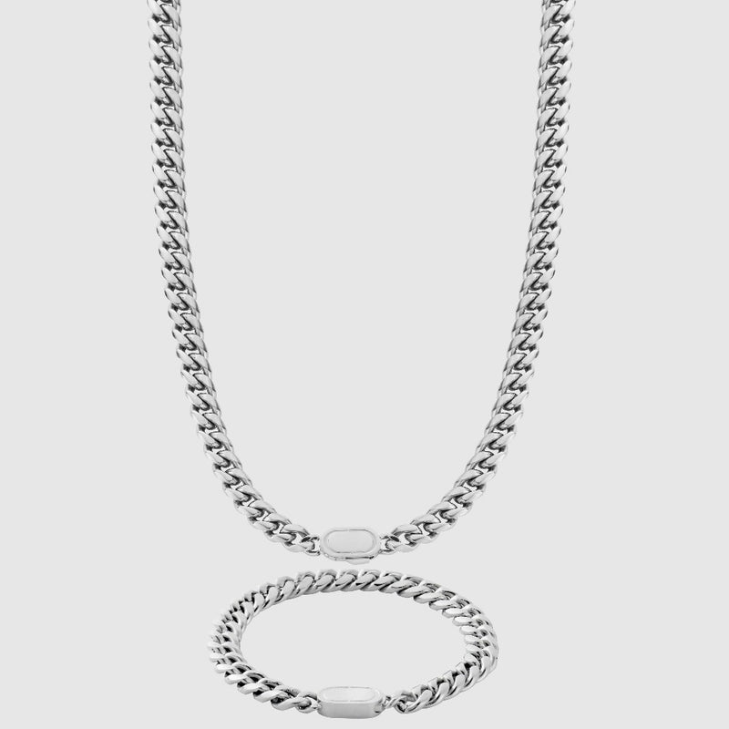 CUBAN 8MM SET (SILVER)