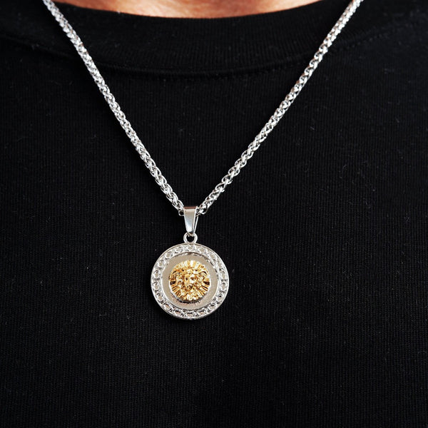 MEDUSA (SILVER/GOLD TWO-TONE) Pendant+ Chain