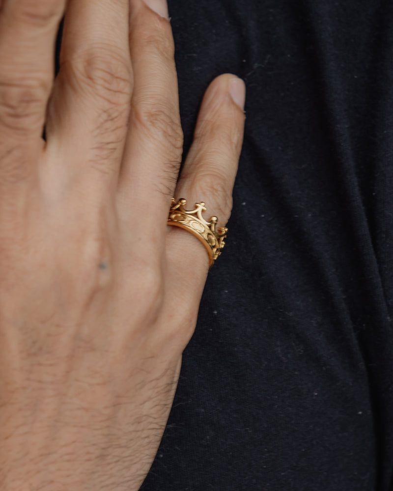 3 Piece Crown Ring Set Of 14k Gold for Women – Noita Designs