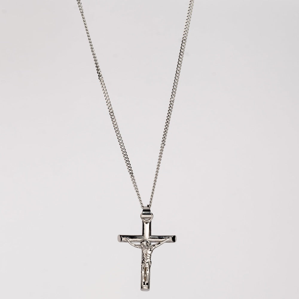 CRUCIFIX (SILVER) Pendant+ Chain