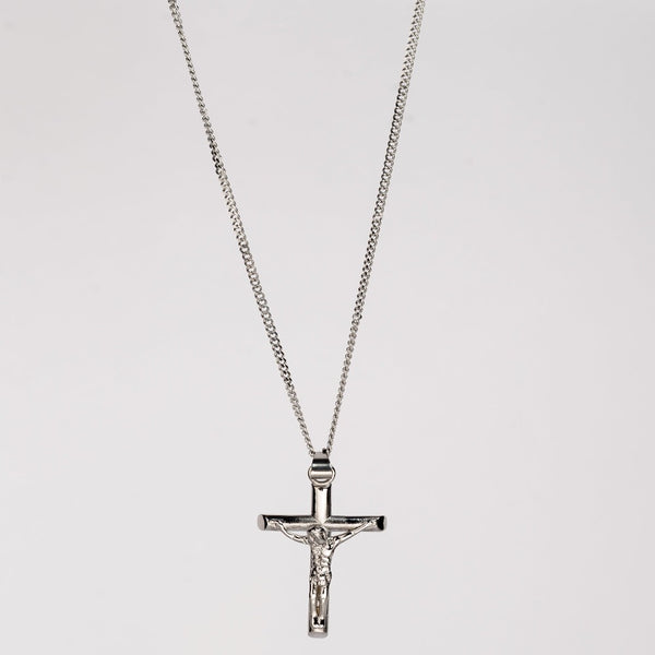 CRUCIFIX (SILVER) Pendant+ Chain