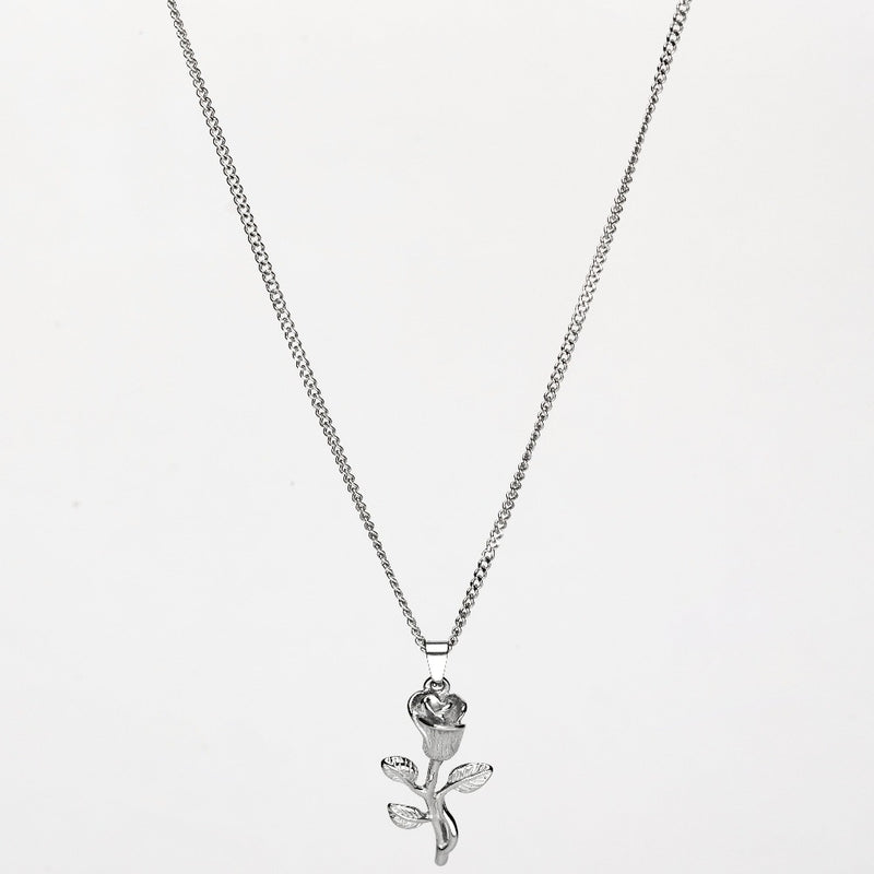 ROSE (SILVER) Pendant+ Chain