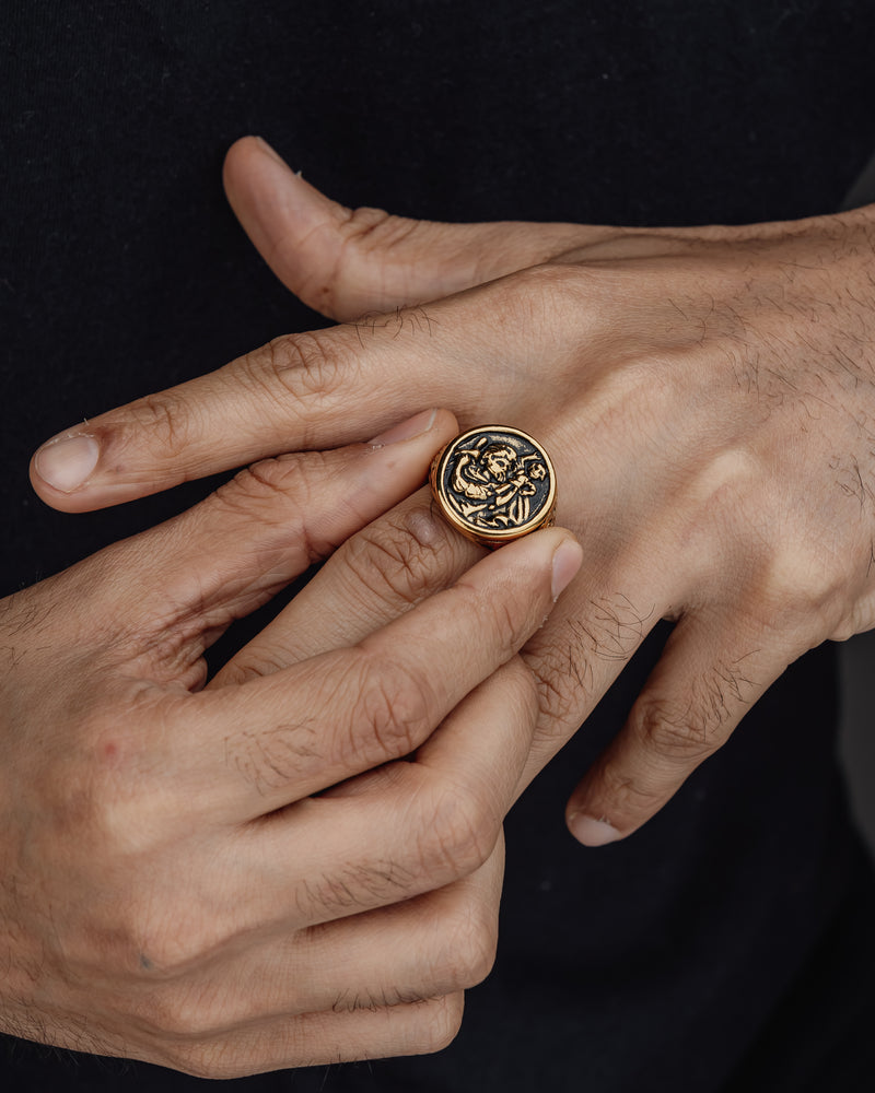 ST. CHRISTOPHER RING (GOLD)