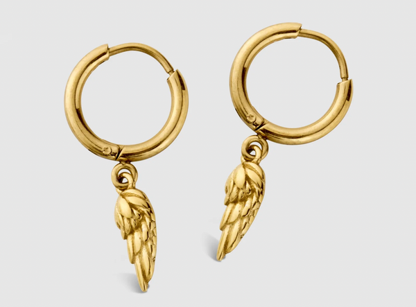 WING EARRINGS in a Gold Shade (a pair)